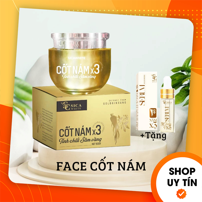 Kem face cốt nám x3 sica white tinh chất sâm vàng 30gr