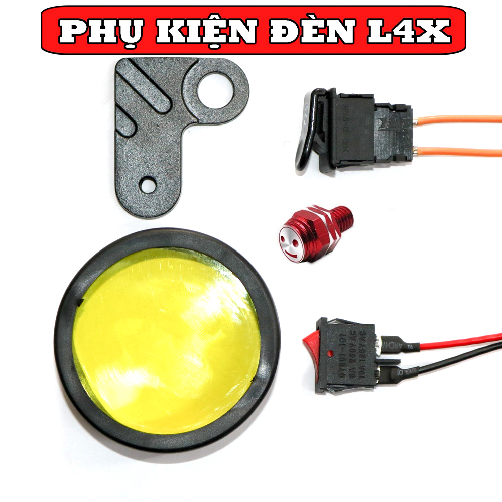 đèn trợ sáng l4x kính tím TẶNG FULL PHỤ KIỆN