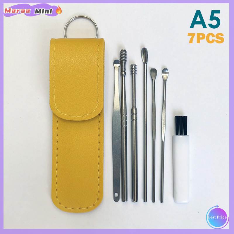 Maraa 6/7PCS Ear Cleaner Wax Removal Tool Earpick Sticks Earwax Remover Curette Pick