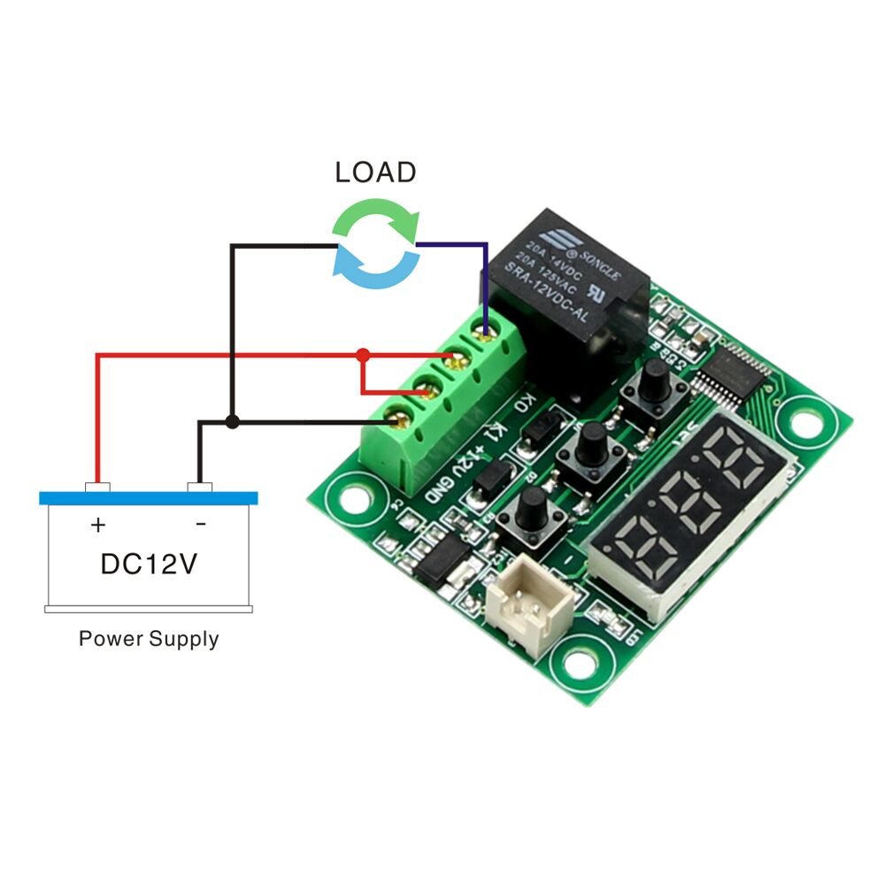 Dc 12v W1209 Digital Cool/heat Temp Thermostat Temperature Controller ...