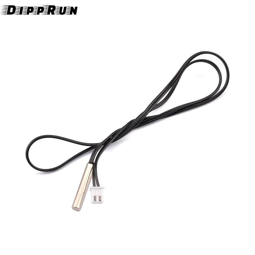 DIPPRUN 10k Temperature Sensor Probe Thermocouple Probe Cable Wire 0.5 Meter Waterproof Temp Sensor Probe, Stainless Steel 3950 Ntc Temp Sensor Probe