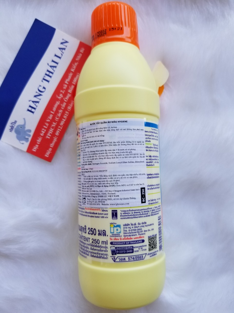 [HCM] Nước tẩy quần áo Hygiene Thái Lan 250ml