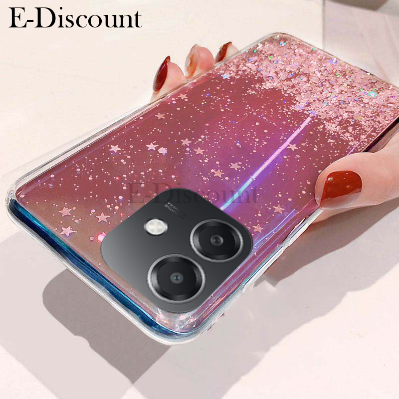 New Phone case OPPO A5i case Glitter Bling Sequins Starry Sky Transparent Soft Full Stars Moon for OPPO A5i case. 
