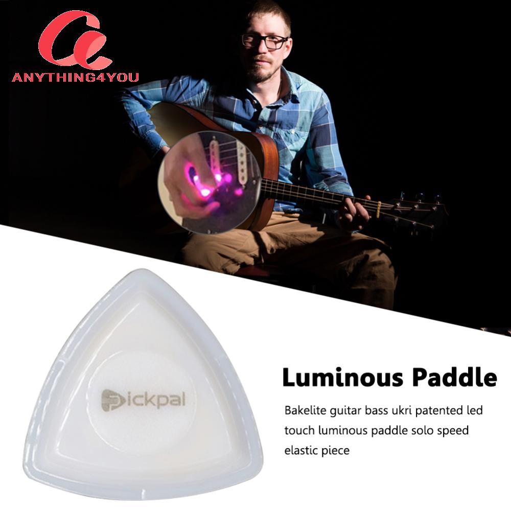 LED Glowing Guitar Pick Touch Luminous Electric Guitar Ukulele Bass Plectrum
