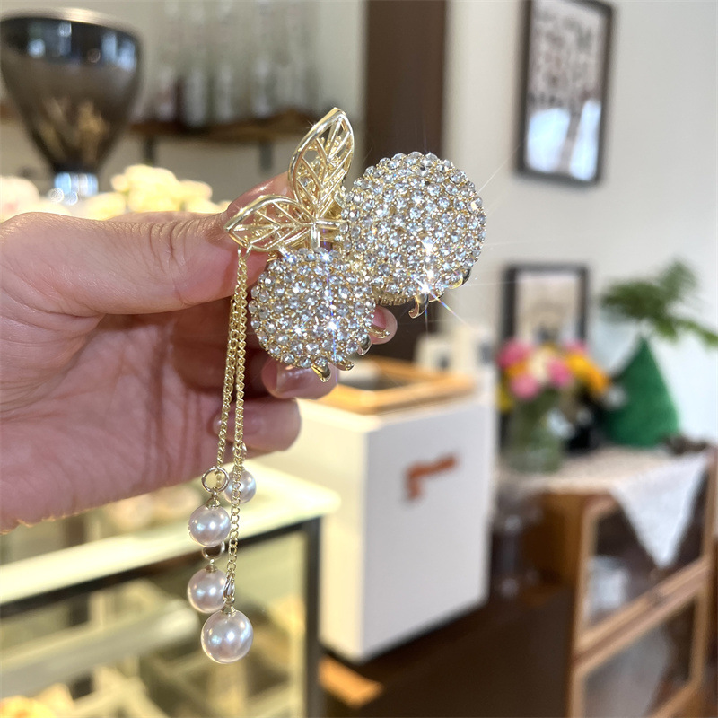 1Pc%20Cherry%20Tassel%20Hairpin%20Rhinestone%20Hair%20Clip%20Woman%20Hair%20Claw%20Jewelry%20%20Hair%20Accessories%20Fairy%20Headwear%20XINYAN%20-%20Image%204
