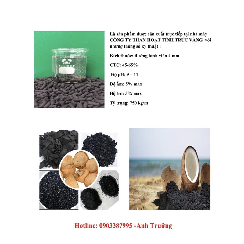 [1kg] Than Hoạt Tính Viên Nén