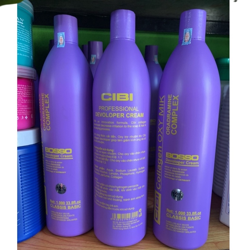 Oxy trợ nhuộm tóc collagen CIBI 1000ml