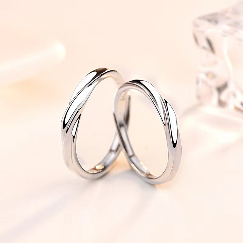 【Hot demand】S925 silver couple ring a pair of men's and women's fashion ...