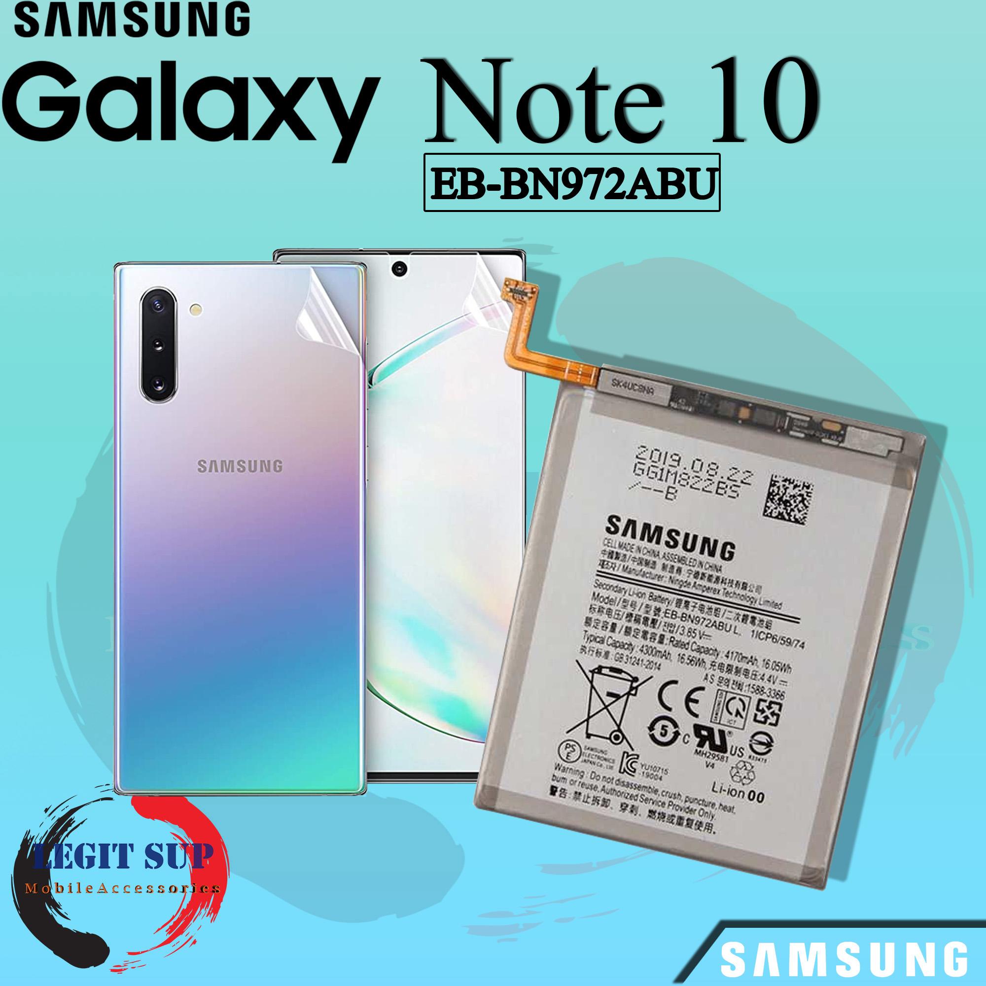 Samsung Galaxy Note 10 Battery Model: EB-BN970ABU 4300mAh (Original ...