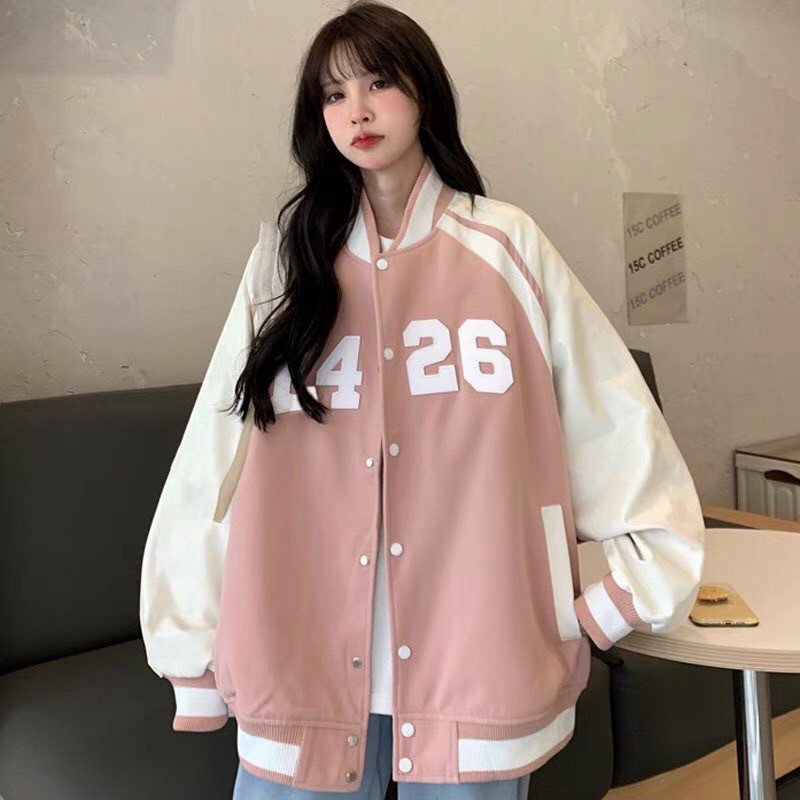 Áo khoác da lộn 2 lớp cao cấp, kiểu dáng bomber thêu f426 độc đáo cá tính.tp0293
