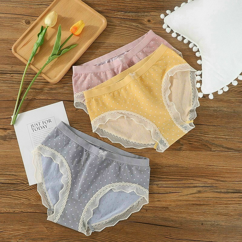 Quần lót nữ  chấm bi Cotton cao cấp ( set 5 chiếc )