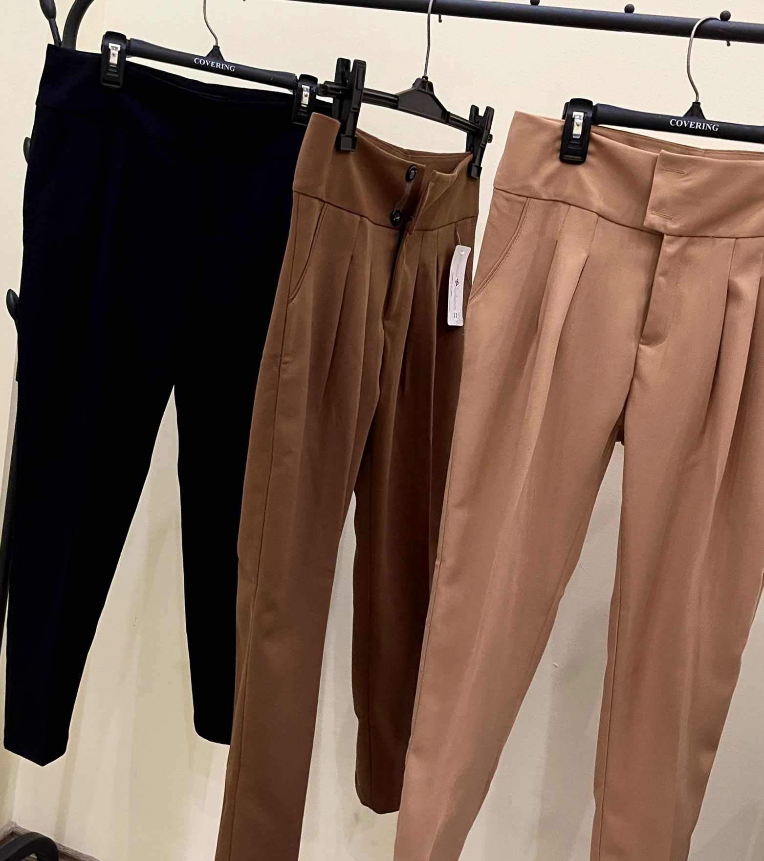 Quần tây nữ baggy 9 tấc màu đen