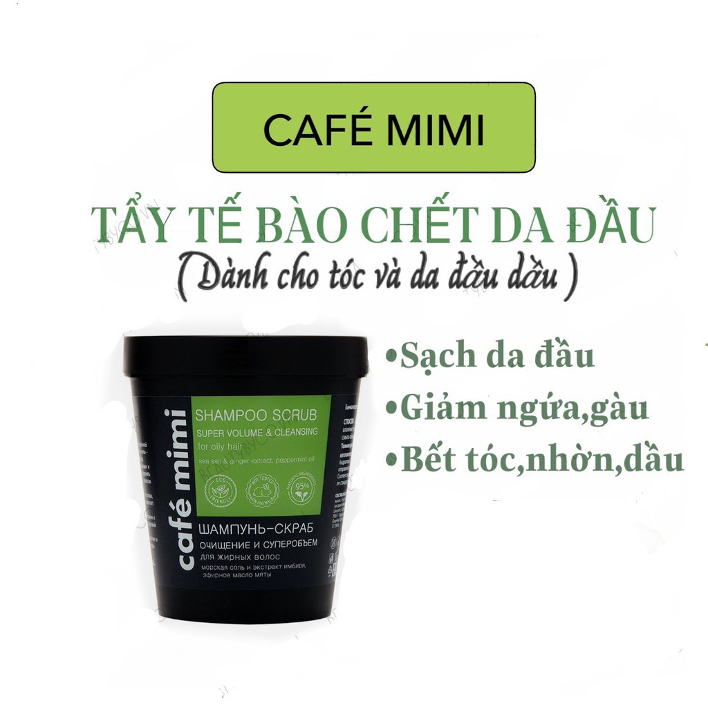 [Chiết-Gốc ] Tẩy da chết da đầu Cafe MiMi Super Volumm & Cleansing