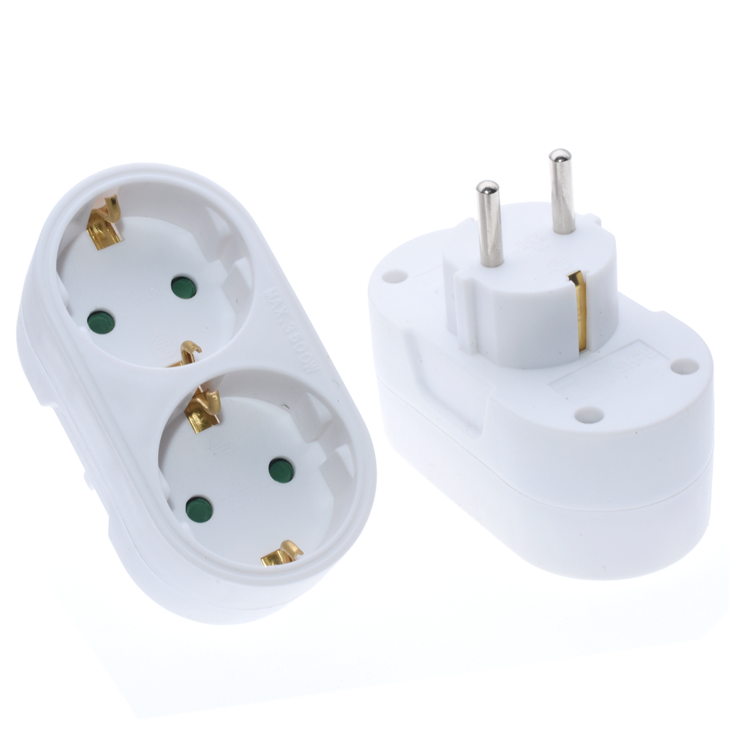 【LuxeGlow】New 2 Socket Multiple Plug Power Strip Socket Distribution ...