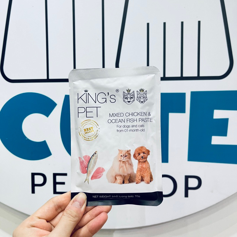 𝐏𝐚𝐭𝐞 𝐭𝐮́𝐢 𝐊𝐢𝐧𝐠’𝐬 𝐏𝐞𝐭 gói 𝟕𝟎𝐠 – 𝐏𝐚𝐭𝐞 𝐯𝐚̣𝐧 𝐜𝐡𝐨́ 𝐦𝐞̀𝐨 𝐦𝐞̂