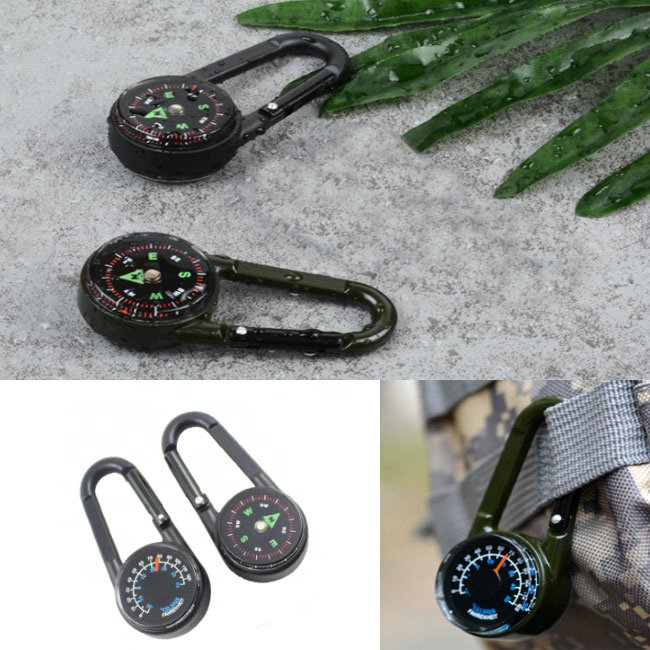 【Chasers Cửa Hàng Ngoài Trời】móc Leo Núi Cắm Trại Ngoài Trời La Bàn Móc Khóa Mini Móc Khóa Dụng Cụ Sinh Tồn