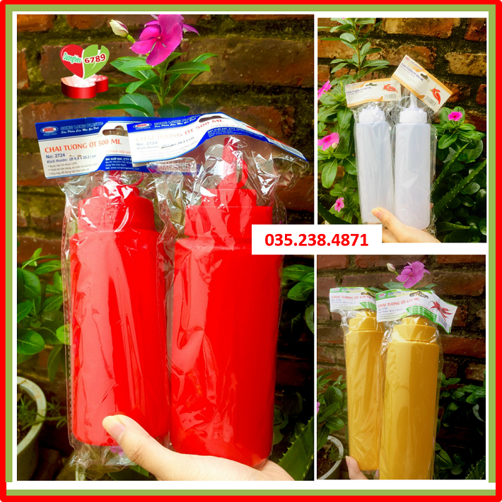 Chai Đựng Tương Ớt, Lọ Đựng Nước Sốt 250ml, 500ml, 650ml