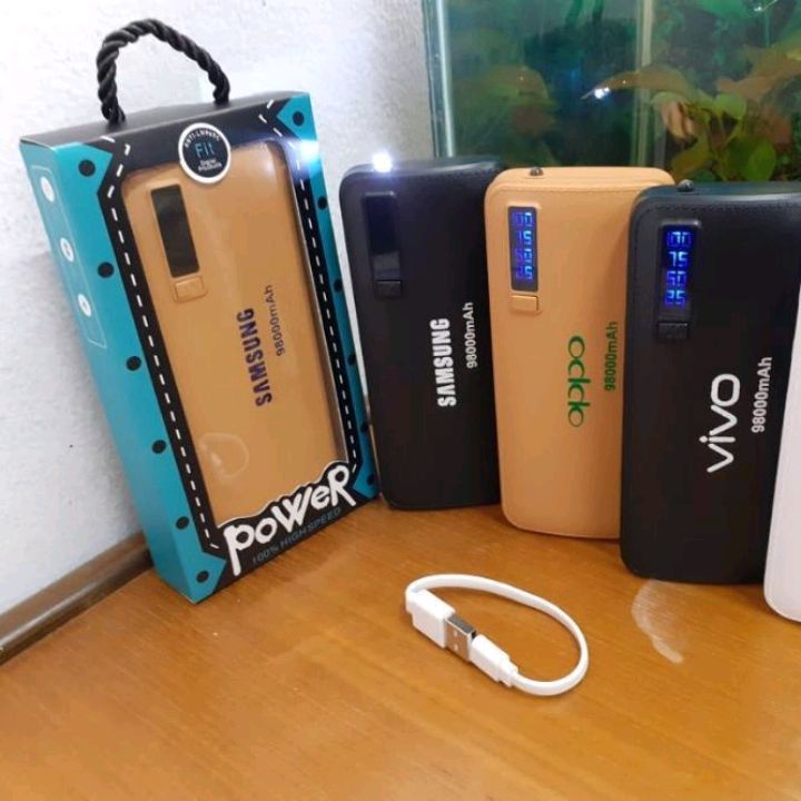 Power Bank Vivo/Oppo/Samsung/Xiomi 99000 mAh Random Terbaru PB