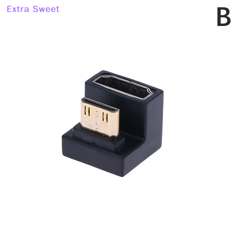 💖extra sweet bộ chuyển đổi l hình chữ u góc 360 độ bộ chuyển đổi đầu đực sang hdmi mini hd đầu nối hd