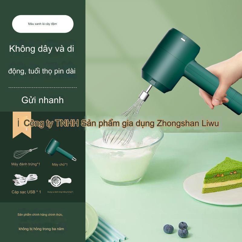Máy Đánh Trứng Điện Hộ Gia Đình Nhỏ Máy Làm Bánh Tự Động Kem Đánh Trứng Đánh Khuấy Dính Dụng Cụ Nướng Bánh Mini