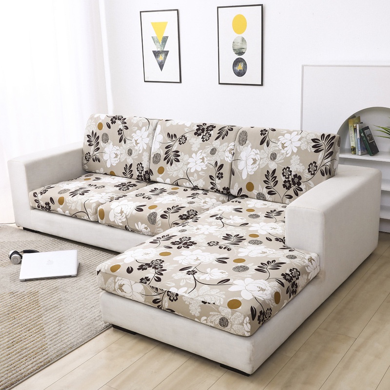 Ready Stock】Floral Print Elastic Sofa Cover Stretch Sofa Covers