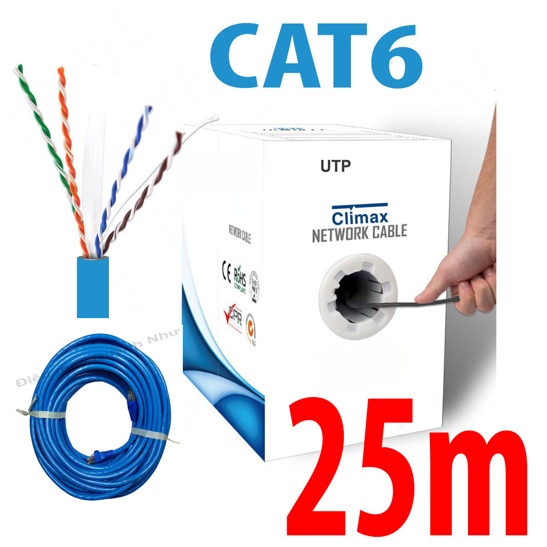 [HCM] 10m đến 50m CÁP MẠNG CLIMAX UTP CAT6 CCA - – cáp lan, dây lan