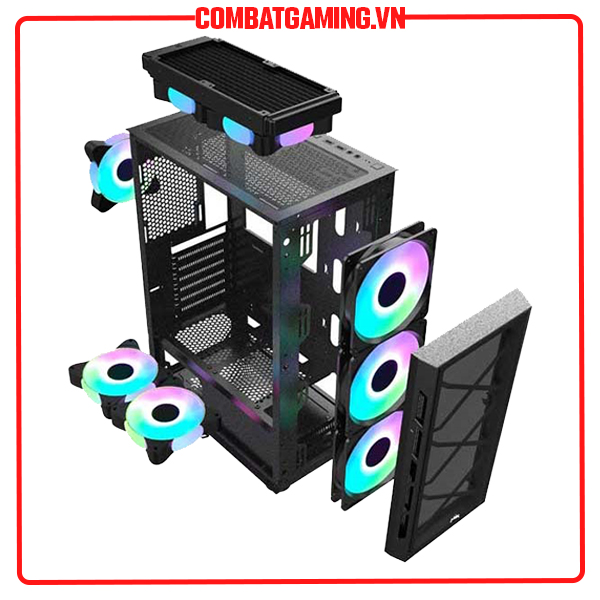 Case Mik TN10 (Tặng kèm 3 fan RGB)