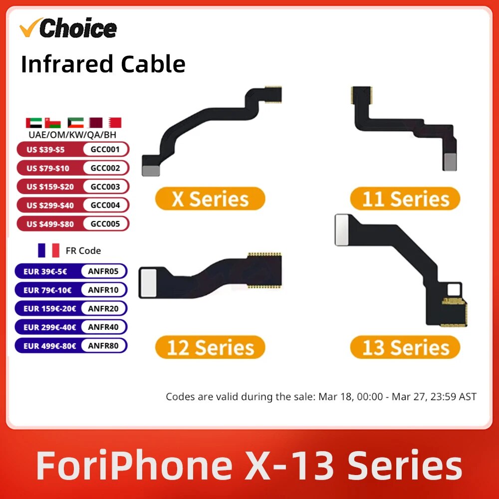 Aweisuan High Quality JCID Infrared FPC Flex Cable Face ID Dot Matrix ...