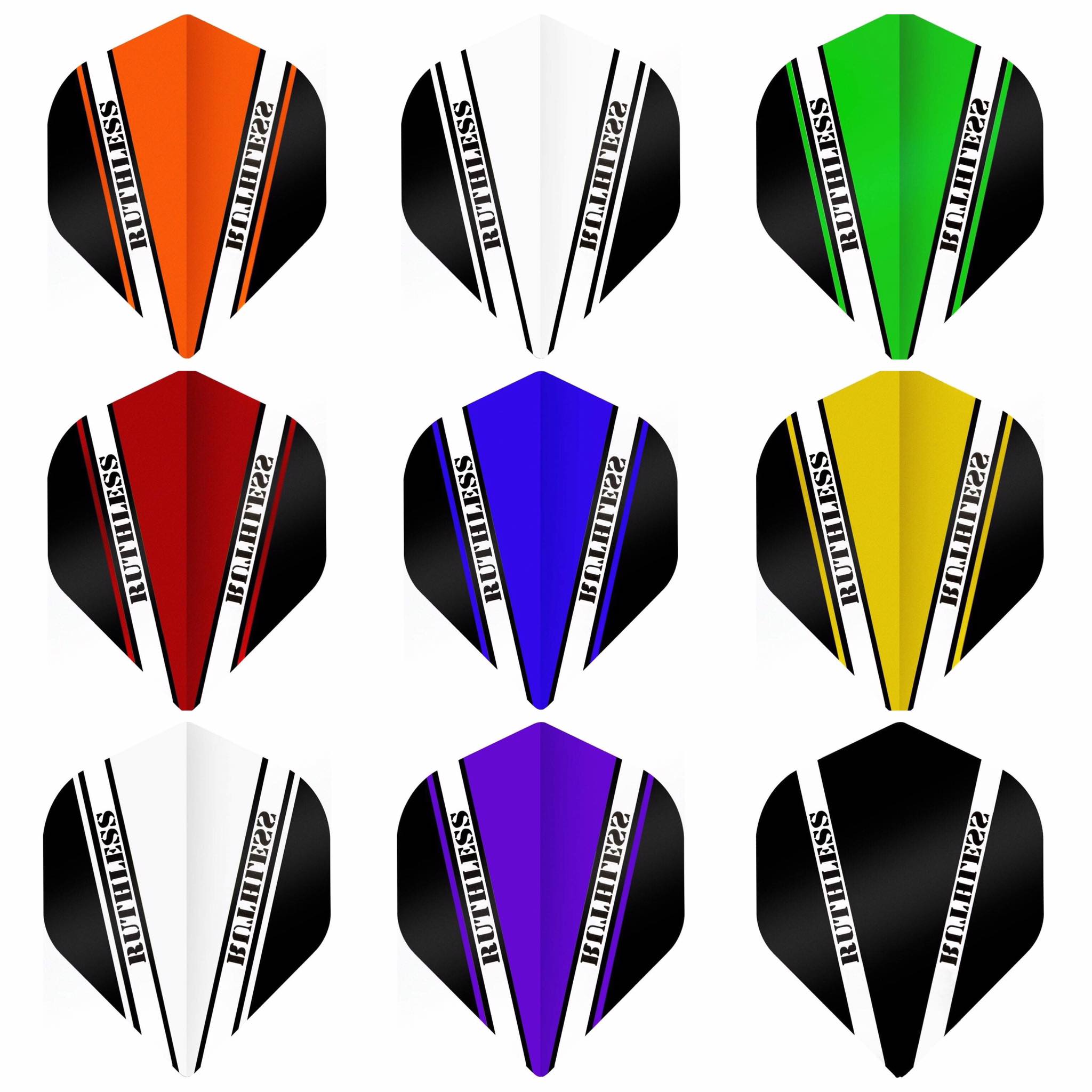 New Ruthless Purple Darts Combo Pack 3 Sets Standard Flights and Shafts 