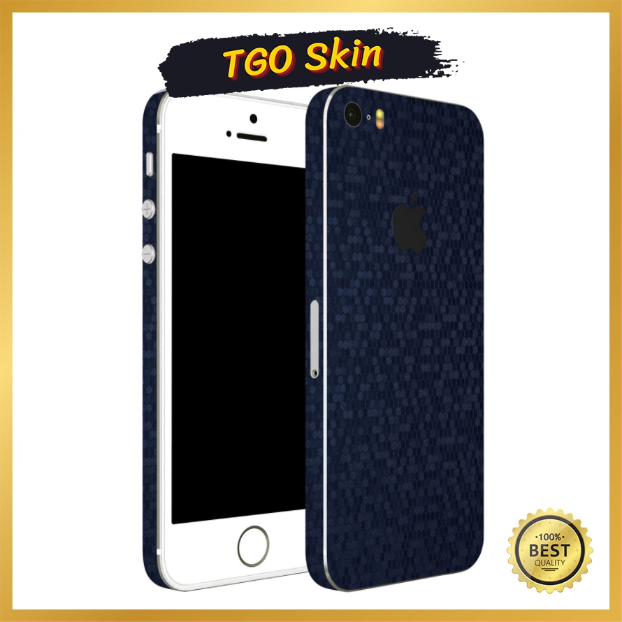 Miếng dán skin iphone 5s / iphone 5se / iphone 5 cao cấp carbon / matrix / honeycomb