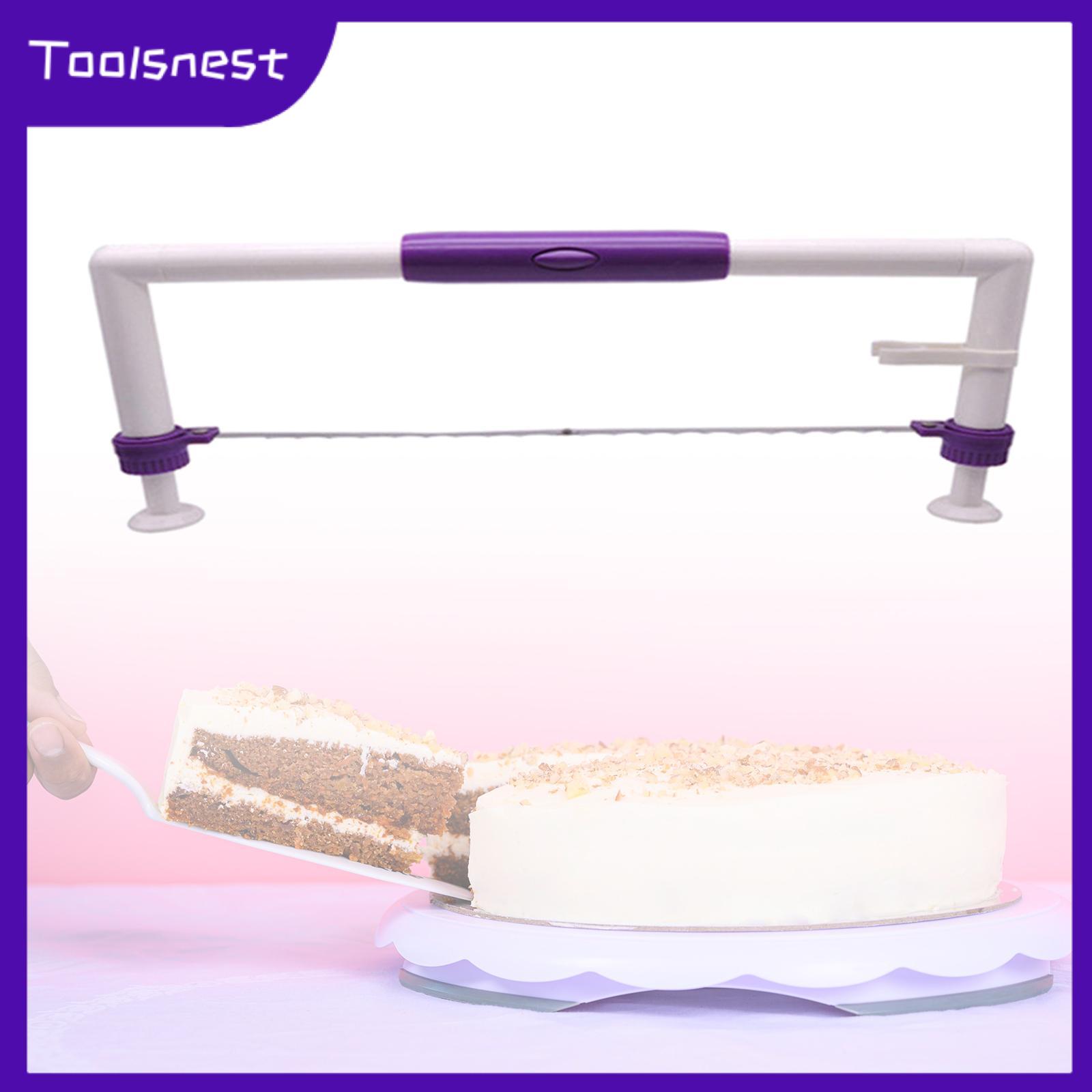 Toolsnest Adjustable Cake Leveler Cutter Kitchen Supplies Cake Decorating Tools Accs Cakes Toast Bread Slicer Saw for for Leveling Tops
