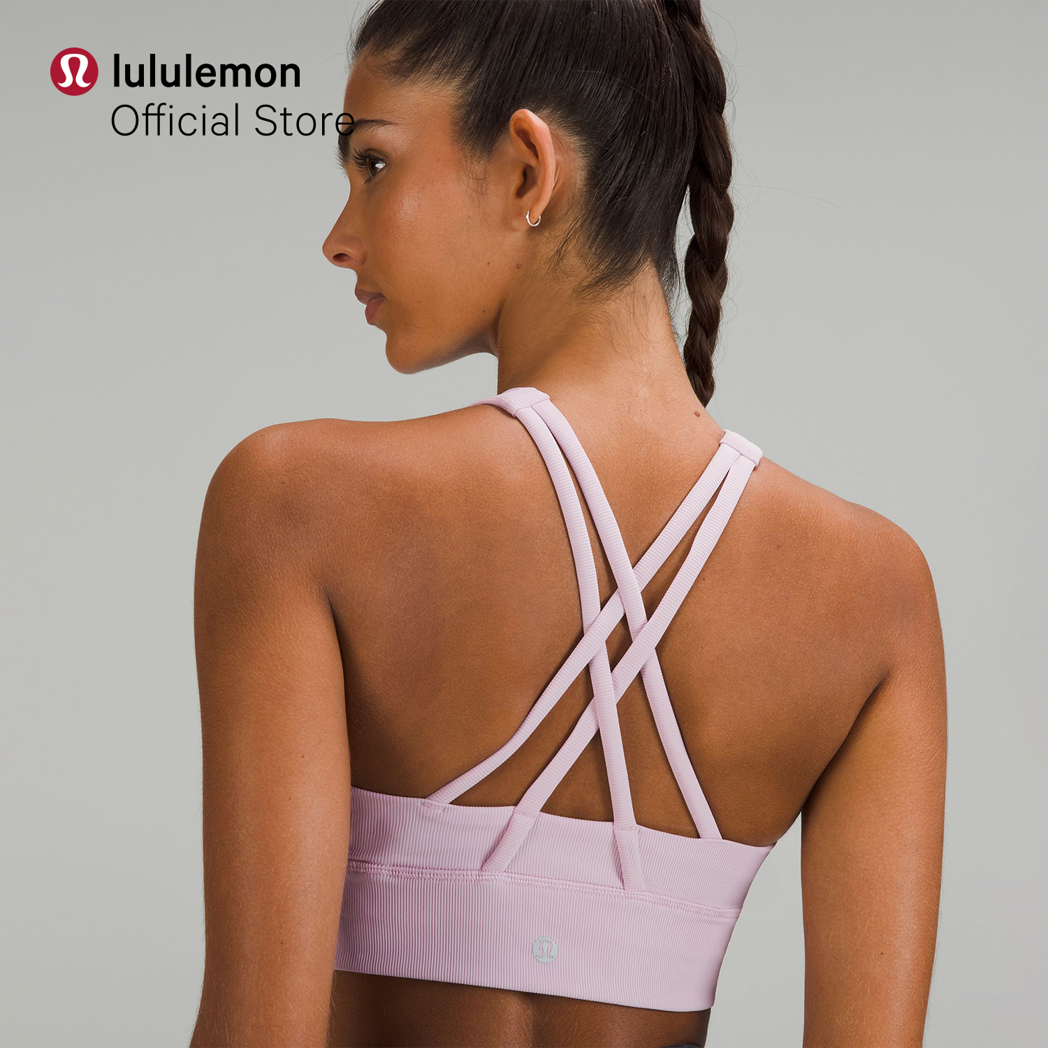 lululemon Women's Energy High-Neck Longline Ribbed Bra - Medium Support,  B-D Cups - Online Only - sports bra