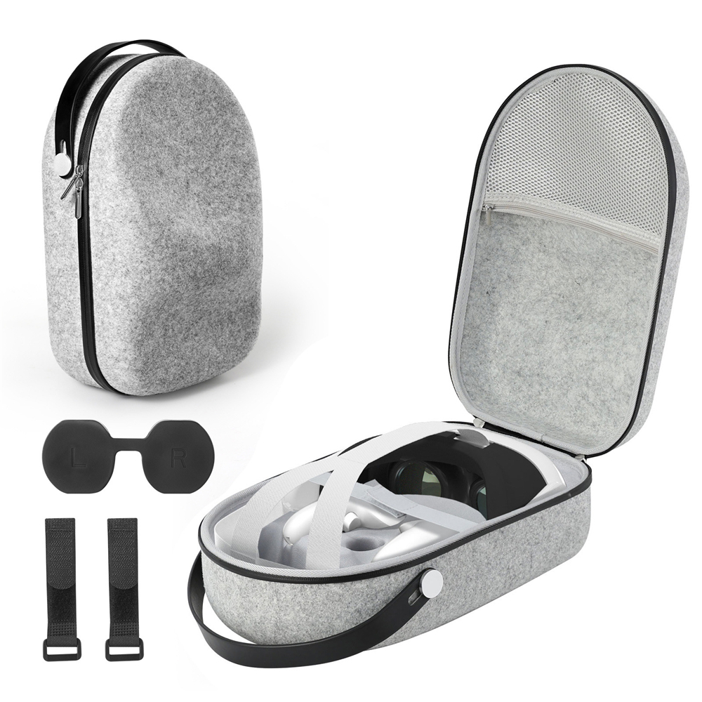 Hard Travel Case Leather Hand Strap Storage Bag VR Accessories for Meta Quest VR 3