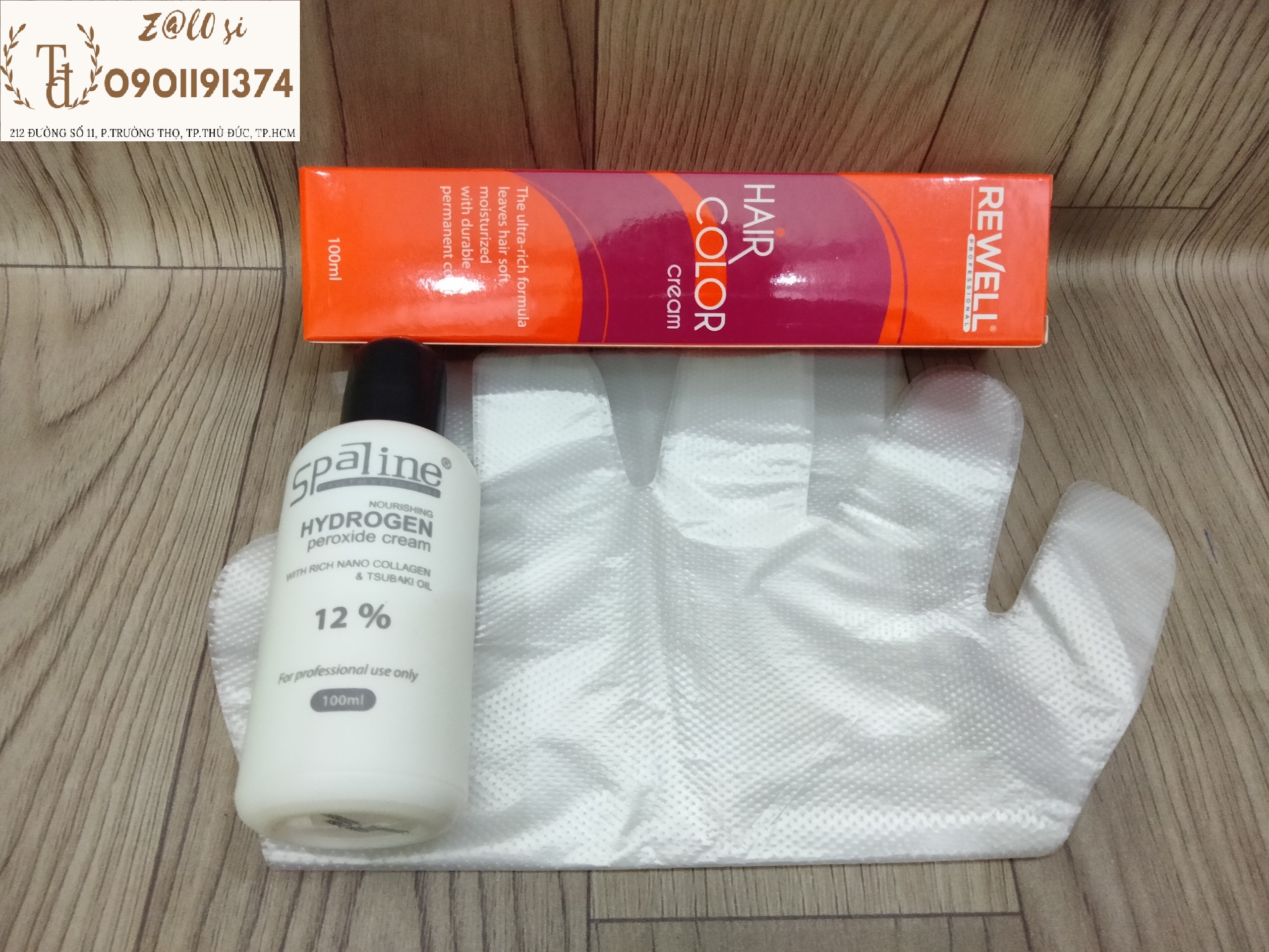 Combo Nhuộm Rewell có 100ml Oxy & bao tay