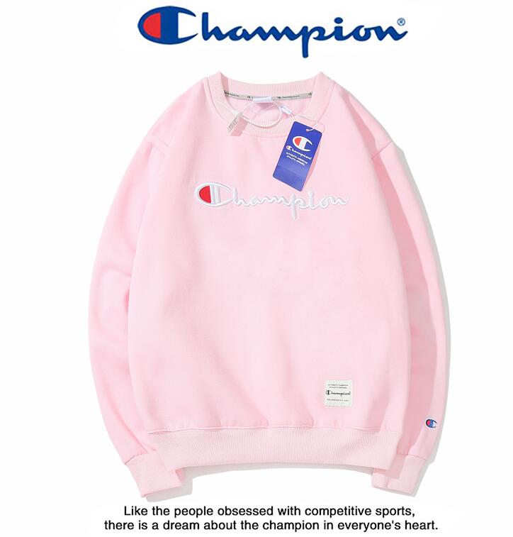 Áo Sweater Thêu Chữ Champion Kiểu Dáng Đơn Giản Trẻ Trung Năng Động