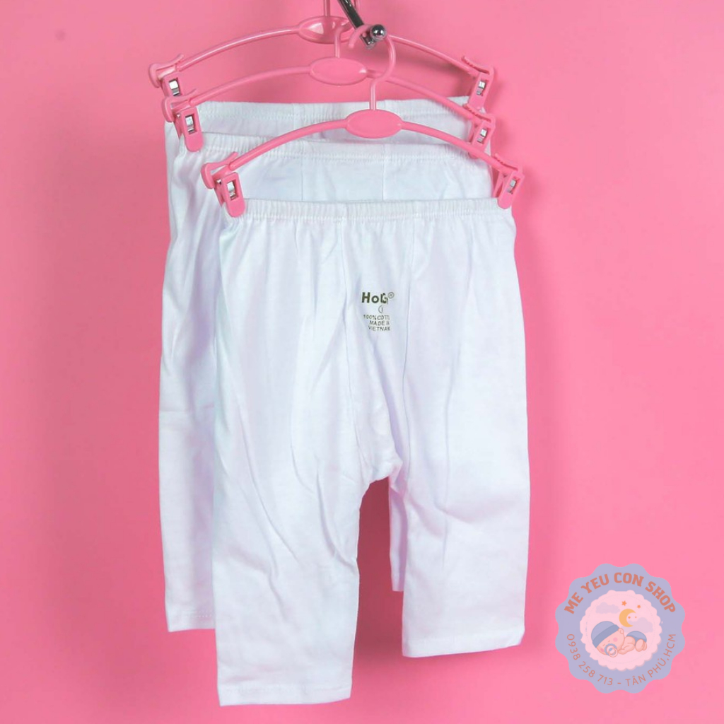 (3-13kg) Quần Dài Mặc Bỉm HotGa Cotton Trắng Cho Bé