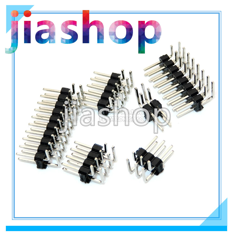 Ra 254mm Double Row Right Angle Male Breakaway Pcb Board Pin Header Connector Pinheader 2 3 1744