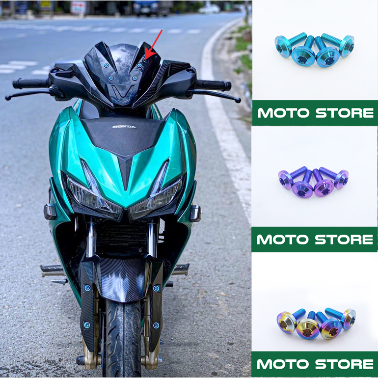 Ốc TITAN GR5 Gắn Mão Xịn (Mào Chắn Gió) Winner X v2