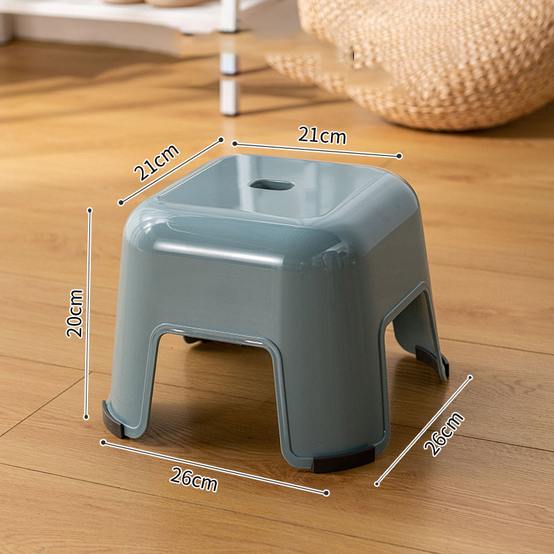 Transparent small stool, household adult creative living room, coffee table, shoe changing, low stool, bathroom, children's non slip plastic small stool