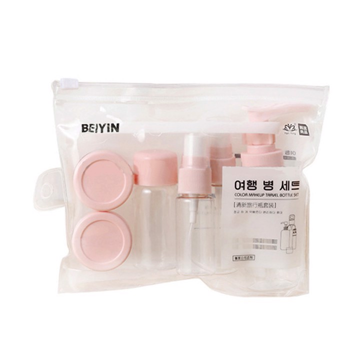 Bộ Chiết Mỹ Phẩm Du Lịch 5 Món kèm túi Zip