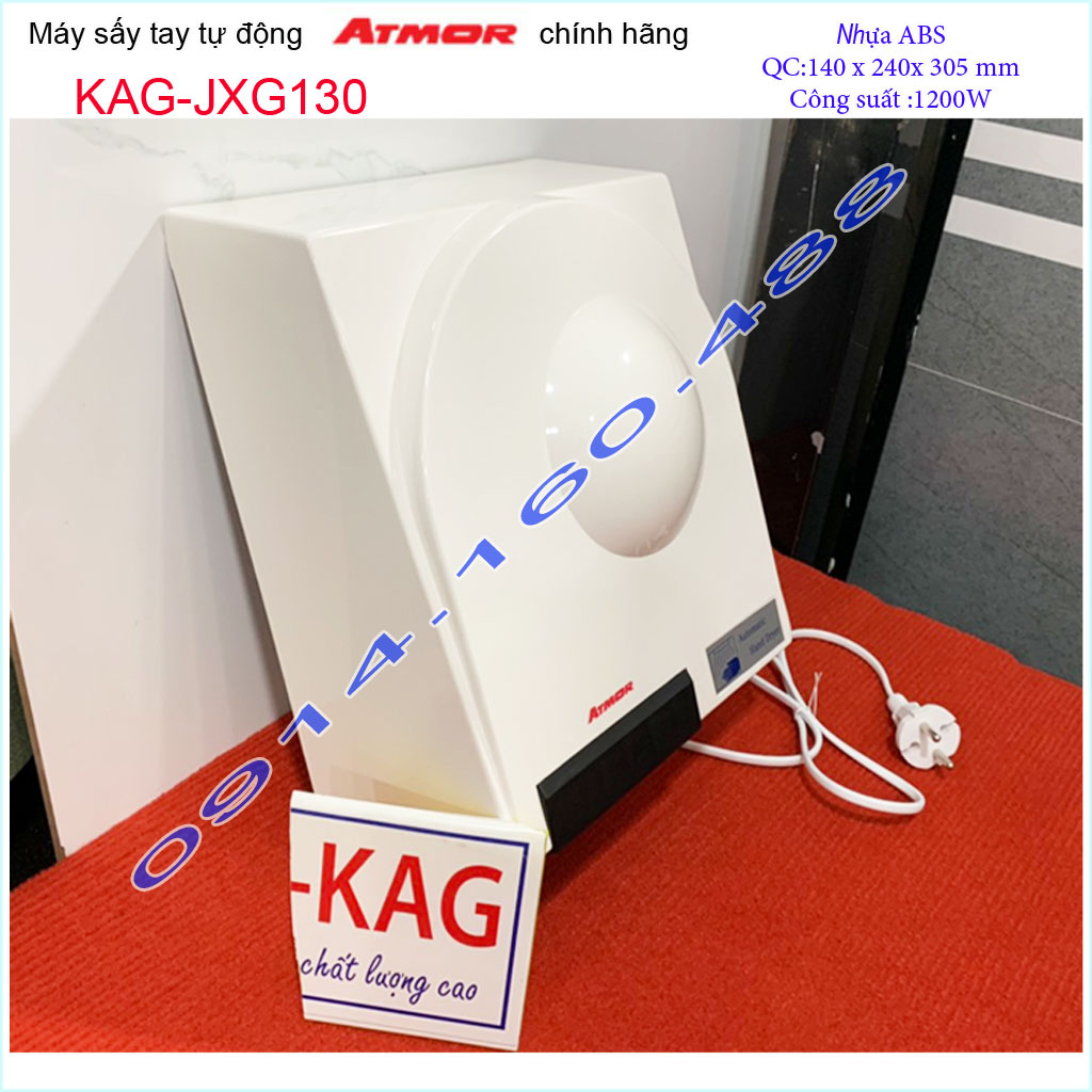 [HCM]Máy sấy tay cảm ứng Atmor KAG-JXG130, máy sấy tay công suất 1200w thổi mạnh khô nhanh thiết kế sang trọng sử dụng tốt siêu bền