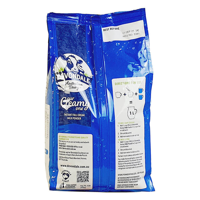 [Túi 1Kg] Sữa Bột Nguyên Kem DEVONDALE 1KG - Sữa Bột Nhập Khẩu Úc