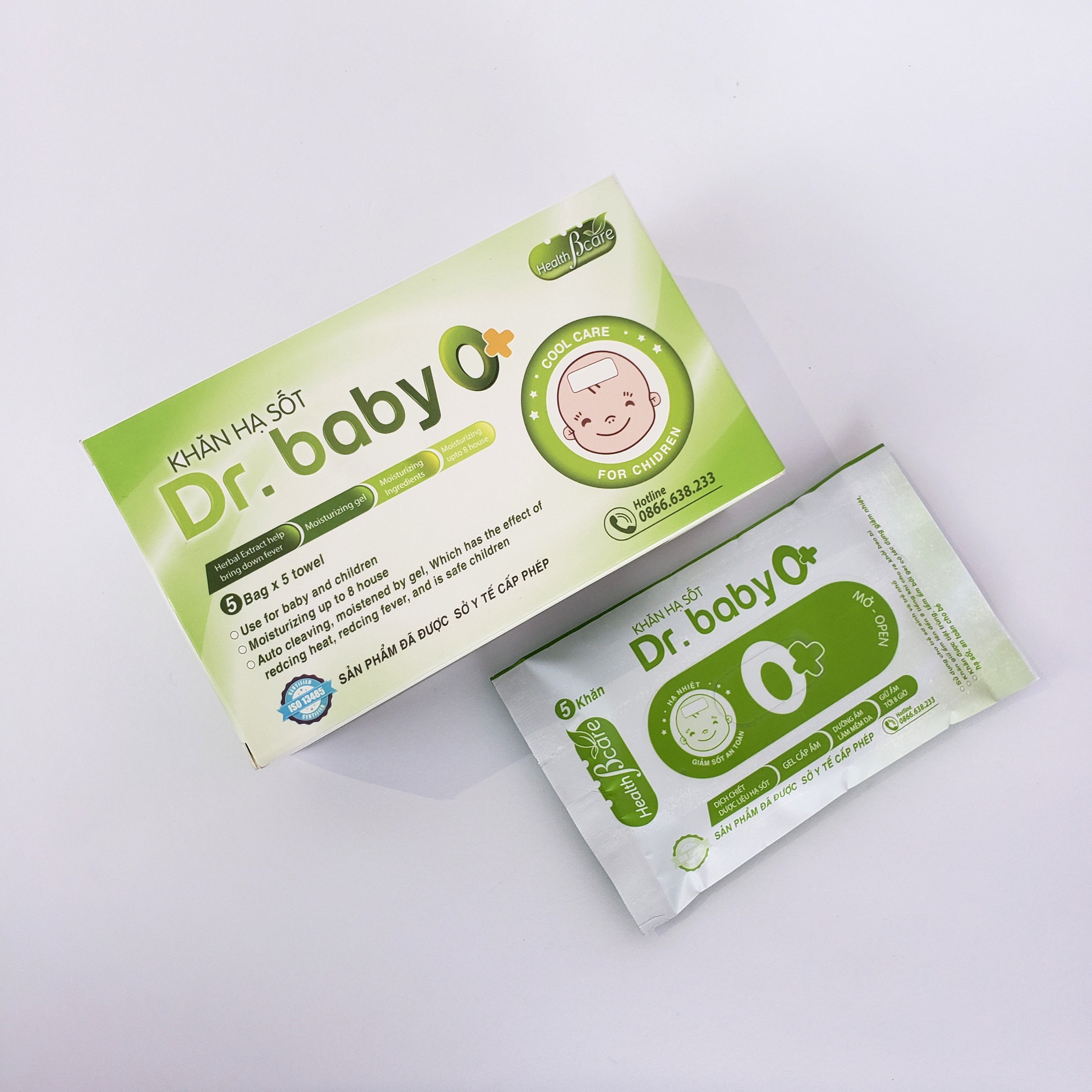 Khăn Lau Hạ Sốt Dr Baby (hộp 25 miếng)