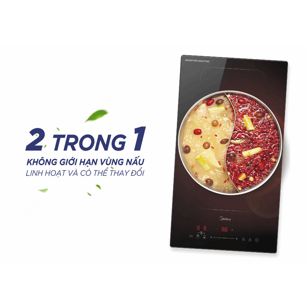 Bếp Từ Midea MC-ID3523P (Bếp Từ Đôi, Bếp Điện Từ Inverter Công suất 3500W)