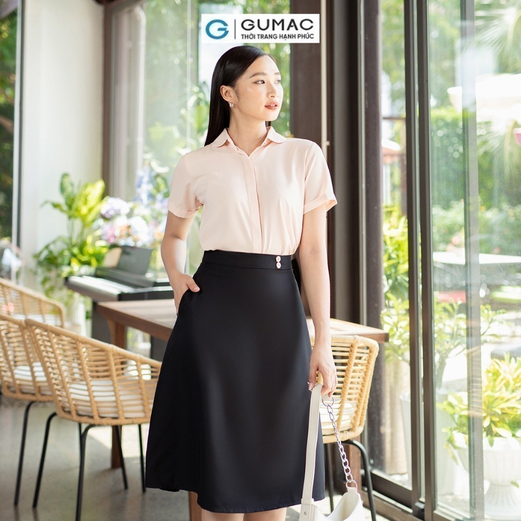 [4.4 - 6.4 |Voucher 10-12%] Chân váy phối nút eo thời trang GUMAC VD07014