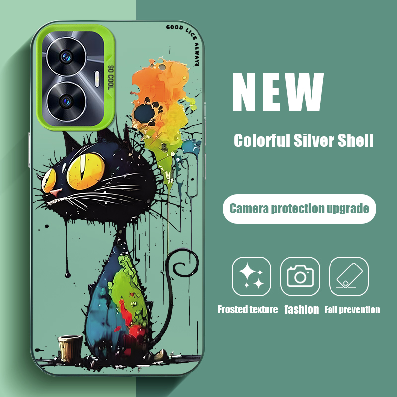 Case RealmeC55 NarzoN55 Graffiti Monkey Graffiti Doraemon Graffiti Panda Graffiti Astronaut Graffiti Black Cat Colorful cartoon mobile phone case