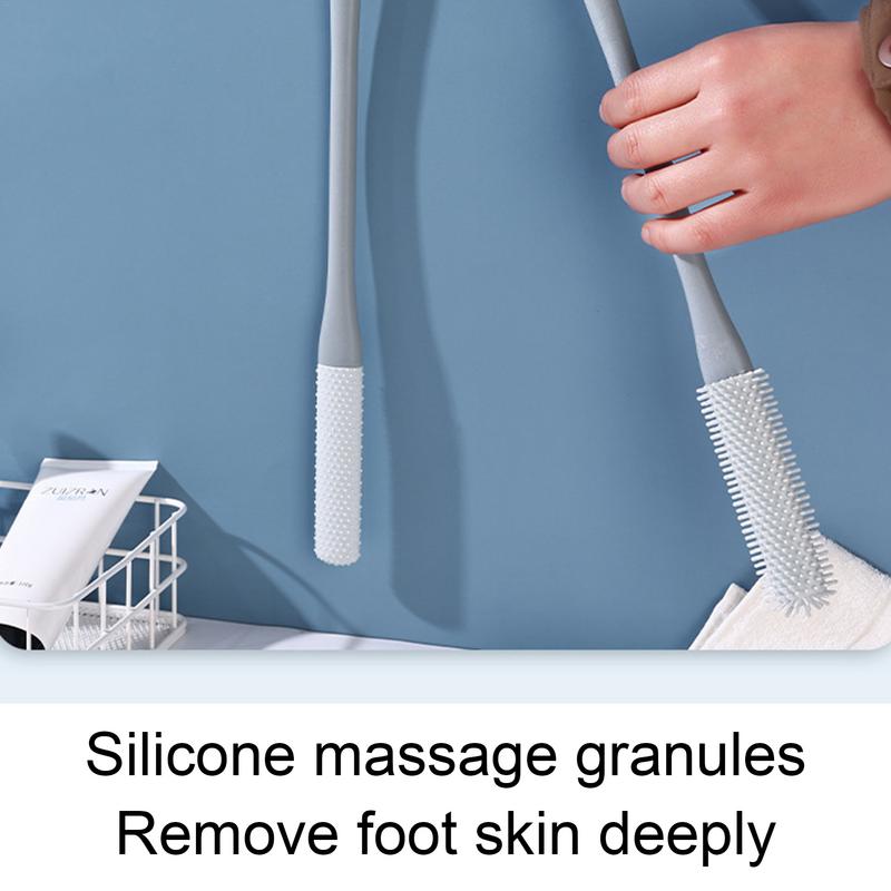 Toe Cleaner 2-Piece Rubber Foot Scrubber Set Foot Towel Brush Long ...