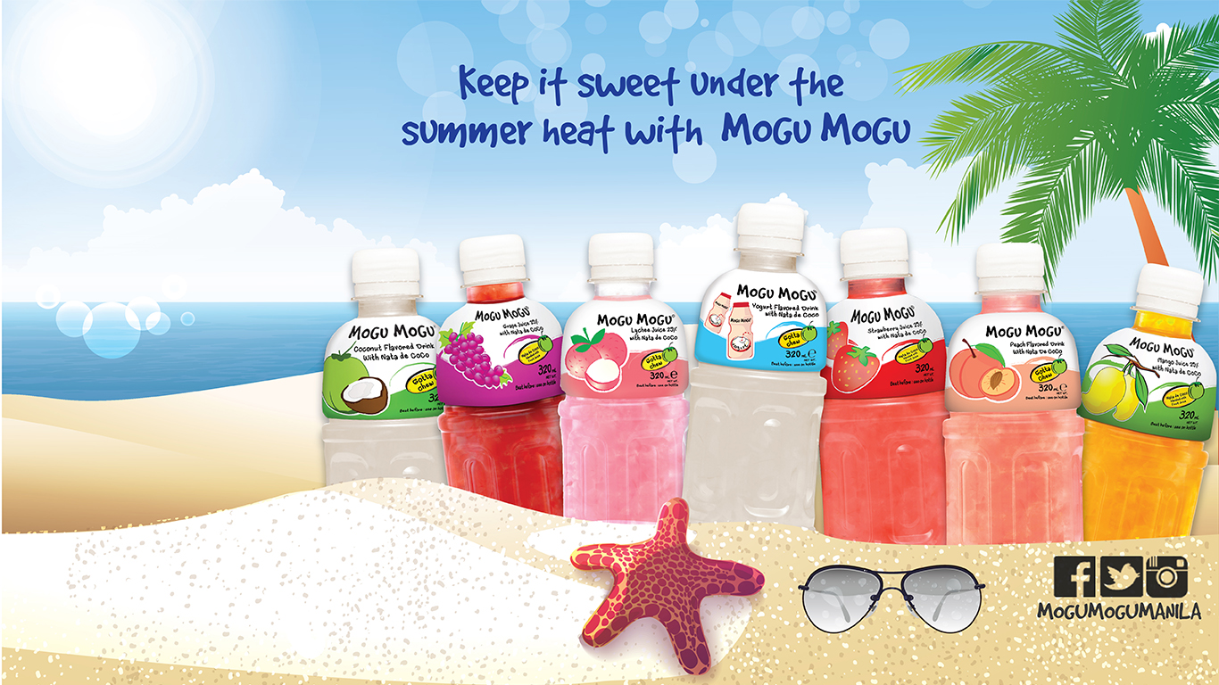 Nước trái cây Mogu Mogu có thạch dừa