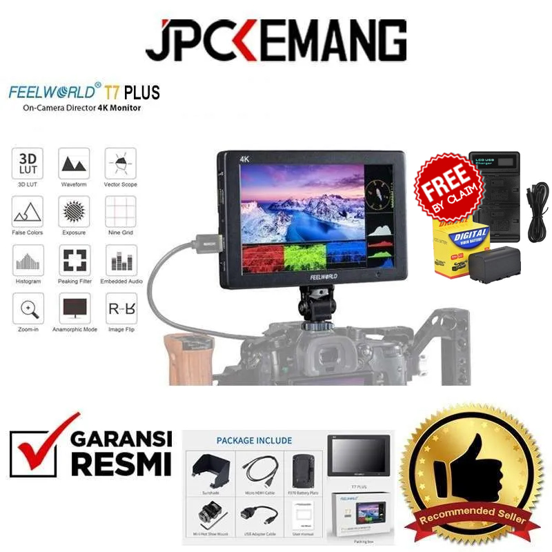 4K IPS On-Camera Monitor 3D LUT 