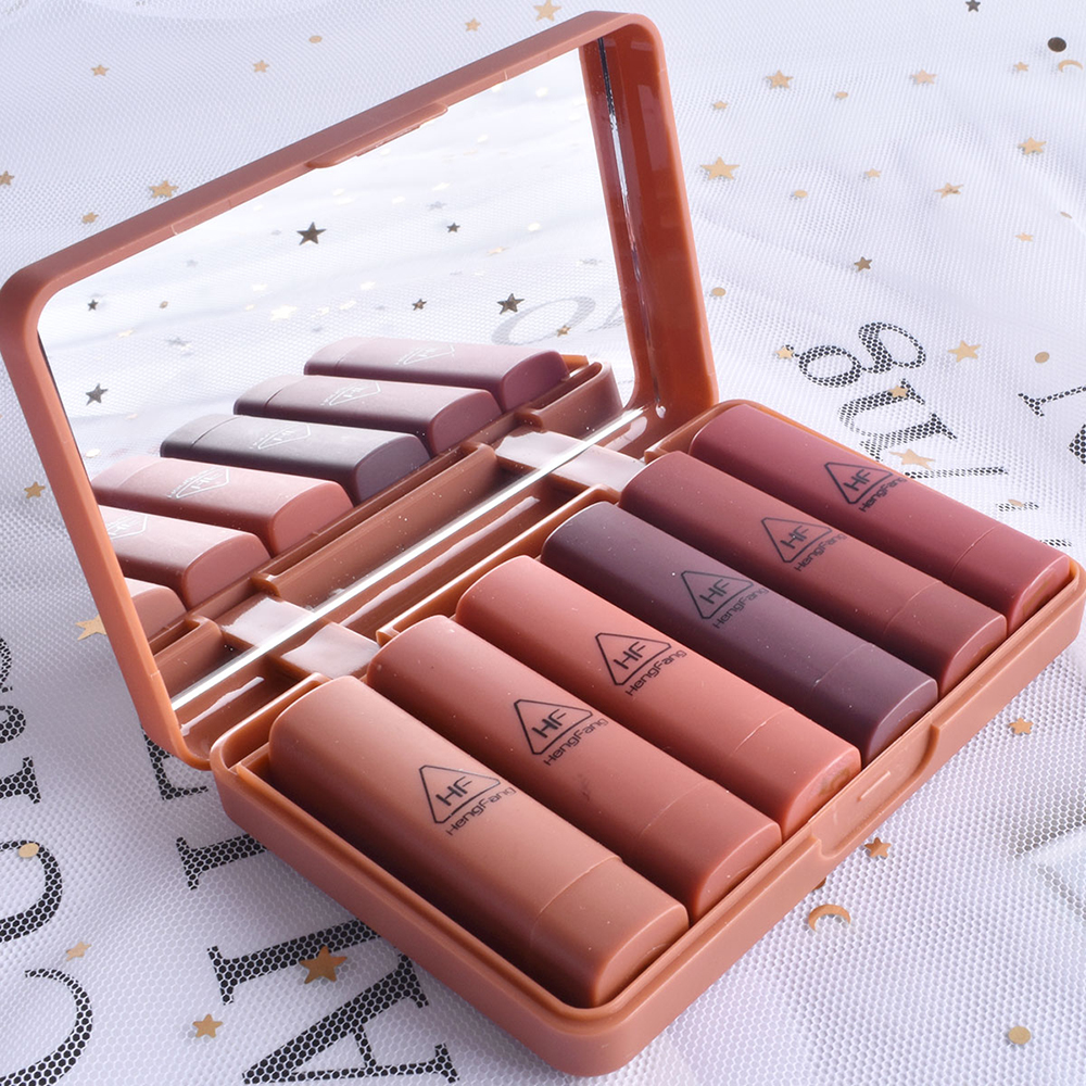 Bộ 6 thỏi son lì hengfang giữ màu tốt lâu trôi c & m - intl